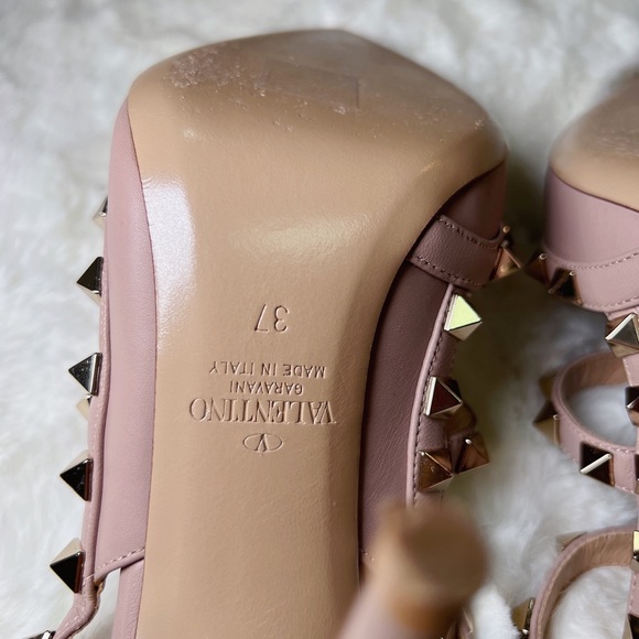 ❤️SOLD❤️Valentino rockstud smooth leather slingbacks pumps 37 - Picture 6 of 11
